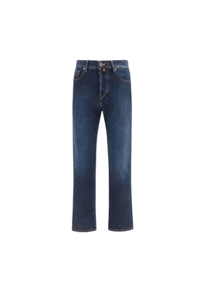 Jacob Cohen Blue Cotton Straight-Leg Jeans - W32