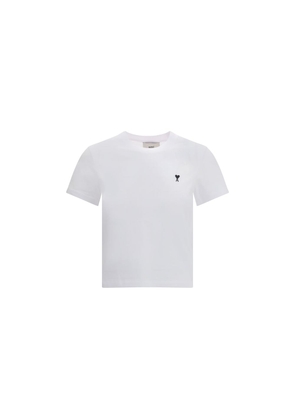 Ami Paris White Cotton T-Shirt - L