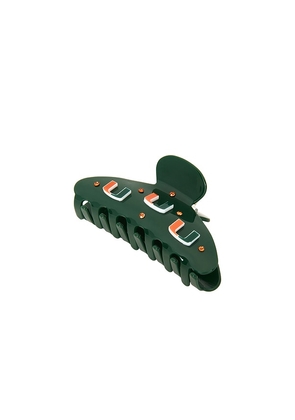 BaubleBar University Of Miami Hair Clip in Green.