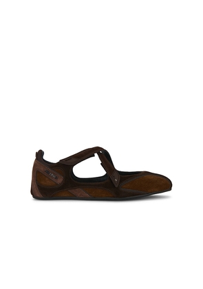 THE ATTICO Floor01 Ballerina Flat in Brown. Size 37. Also in 36, 37.5, 38, 38.5, 39, 39.5, 40, 41.