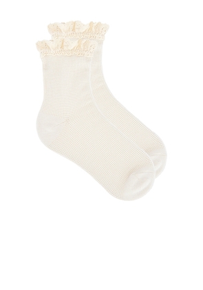 Free People Beloved Waffle Knit Ankle in Ivory.