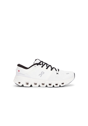 On Cloud X 5 in White. Size 7. Also in 7.5, 8, 8.5, 9, 9.5, 10, 10.5, 11, 11.5, 12, 13, 14.