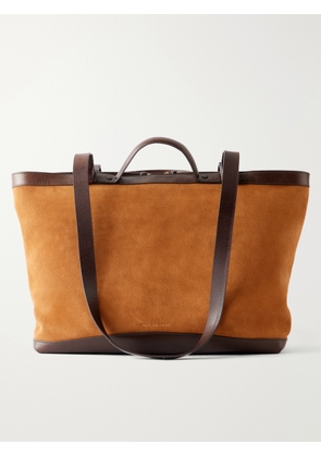 Dries Van Noten - Carter Leather-trimmed Suede Tote - Brown - One size