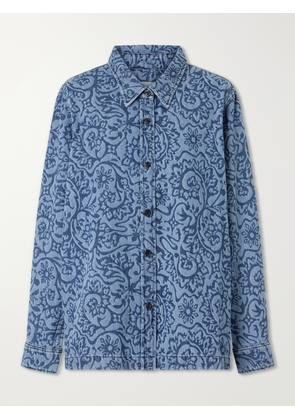 Dries Van Noten - Cheers Printed Denim Shirt - Blue - FR 34,FR 36,FR 38,FR 40,FR 42,FR 44