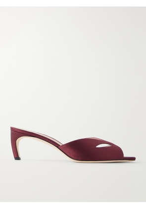 Victoria Beckham - Harlow Mask 55 Satin Sandals - Burgundy - IT36,IT37,IT38,IT39,IT40,IT41