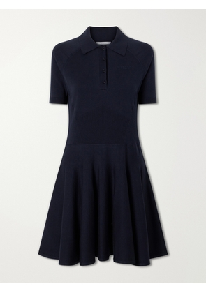 Givenchy - Ribbed Cotton-blend Polo Dress - Blue - x small,small,medium,large