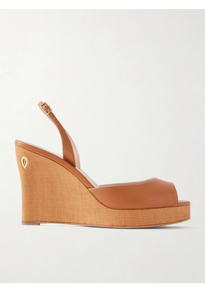 Jennifer Chamandi - Nino 105 Leather Wedge Sandals - Brown - IT36,IT36.5,IT37,IT37.5,IT38,IT38.5,IT39,IT39.5,IT40,IT40.5,IT41,IT41.5,IT42