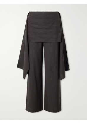 Deiji Studios - Striped Wool Flared Pants - Blue - xx small,x small,small,medium,large,x large