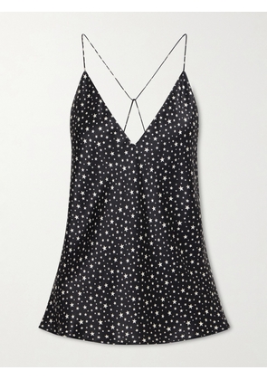 Nili Lotan - Emile Printed Silk Cami - Black - x small,small,medium,large,x large