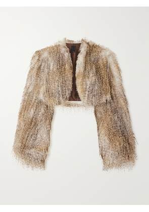 Anna Sui - Shearling Cropped Coat - Neutrals - x small,small,medium,large
