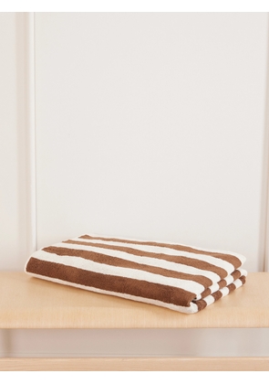 Autumn Sonata - Maria Striped Organic Cotton-terry Beach Towel - Brown - One size