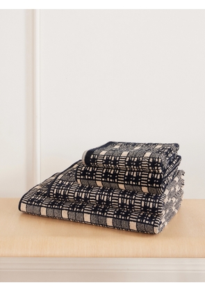 Autumn Sonata - Alma Essential Set Of Four Organic Cotton-terry Towels - Blue - One size