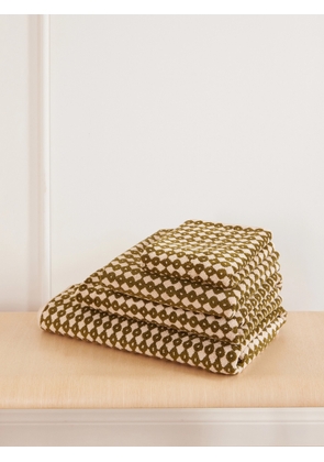 Autumn Sonata - Karin Essential Set Of Four Organic Cotton-terry Towels - Green - One size