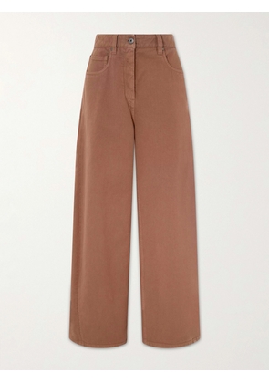 Brunello Cucinelli - Embellished High-rise Wide-leg Jeans - Brown - IT36,IT38,IT40,IT42,IT44,IT46,IT48,IT50