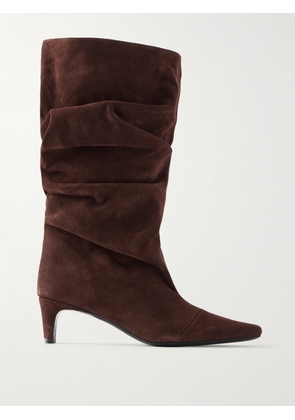 STAUD - Wally Suede Knee Boots - Brown - IT36,IT36.5,IT37,IT37.5,IT38,IT38.5,IT39,IT39.5,IT40,IT40.5,IT41,IT41.5,IT42