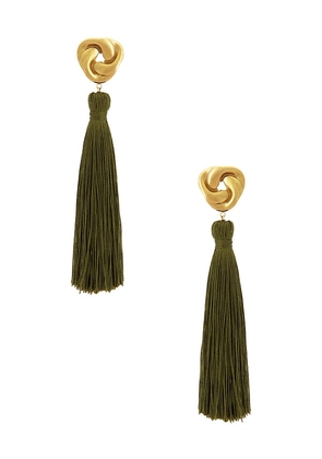 petit moments Maddie Earrings in Olive.