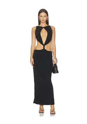 superdown Lennin Open Back Maxi Dress in Black. Size XXS. Also in XS, S, M, L, XL.