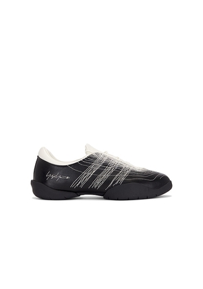 Y-3 Regu Embroidery Sneaker in Black. Size 8.5. Also in 9, 9.5, 10, 10.5.