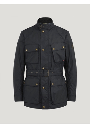 Belstaff Men's Trialmaster Icon Jacket Waxed Cotton Black Size Uk 34
