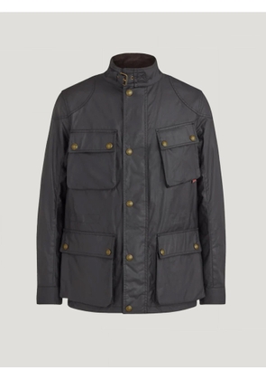 Belstaff Men's Fieldmaster Icon Jacket Waxed Cotton Black Size Uk 34
