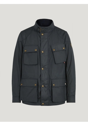 Belstaff Men's Fieldmaster Icon Jacket Waxed Cotton Dark Navy Size Uk 34