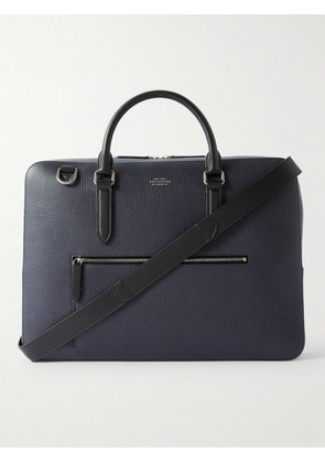 Smythson - Ludlow Full-Grain Leather Briefcase - Men - Blue
