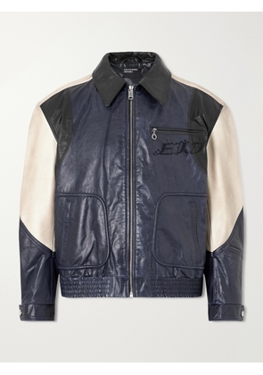 Enfants Riches Déprimés - Combaittimento Leather Jacket - Men - Blue - S