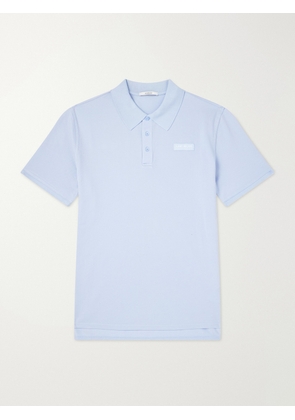Givenchy - Logo-Appliqué Cotton-Piqué Polo Shirt - Men - Blue - XS