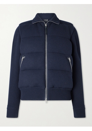 TOM FORD - Slim-Fit Quilted Wool Down Jacket - Men - Blue - IT 46