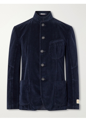 Massimo Alba - Gstaad panelled Cotton-Velvet Jacket - Men - Blue - IT 46