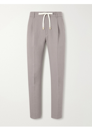 Eleventy - Straight-Leg Lyocell and Linen-Blend Trousers - Men - Green - UK/US 30