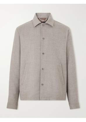 Kiton - Felted Wool-Blend Blouson Jacket - Men - Gray - IT 46