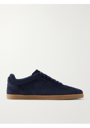 Kiton - Logo-Embroidered Suede Sneakers - Men - Blue - UK 7