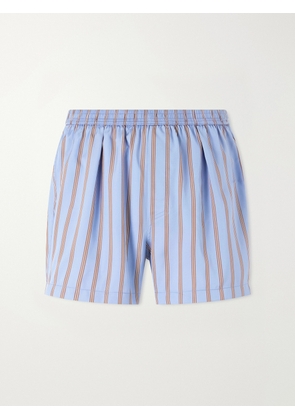 TOM FORD - Striped Silk Boxer - Men - Blue - M