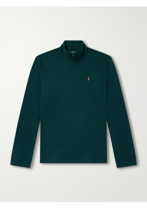 Polo Ralph Lauren - Logo-Embroidered Cotton Half-Zip Sweater - Men - Green - XS