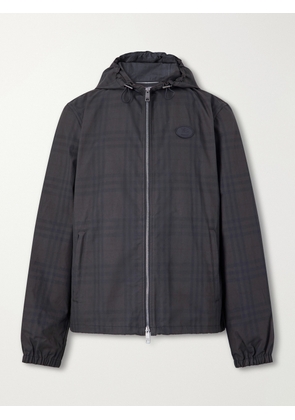 Burberry - Newport Logo-Appliquéd Checked Cotton Jacket - Men - Black - XS