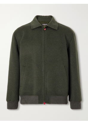 Kiton - Brushed Wool and Cashmere-Blend Blouson Jacket - Men - Green - IT 48
