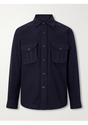 Caruso - Brushed Wool Overshirt - Men - Blue - S