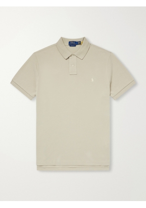Polo Ralph Lauren - Slim-Fit Logo-Embroidered Cotton-Piqué Polo Shirt - Men - Neutrals - XS
