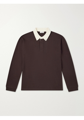 FRAME - Cotton-Jersey Polo Shirt - Men - Brown - S