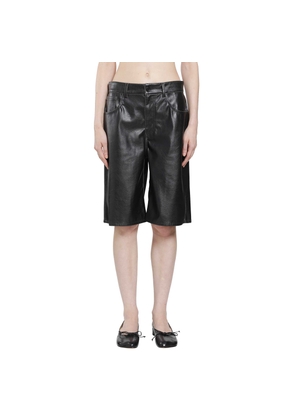 Leather-effect Bermuda Shorts
