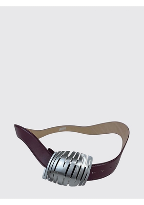 JEAN PAUL GAULTIER Adjustable Calf Leather Belt with Logo Plaque