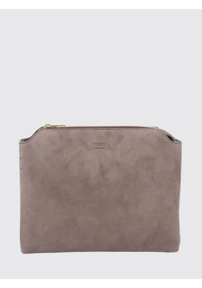 KHAITE Lina Suede Leather Mini Crossbody Bag with Embossed Logo