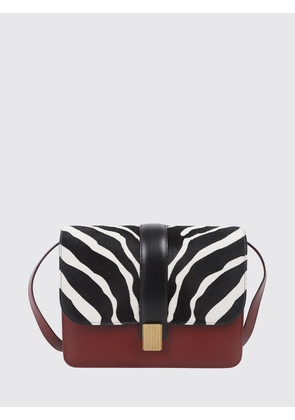 KHAITE Blake Zebra-Print Pony Hair Crossbody Bag with Flap Closure