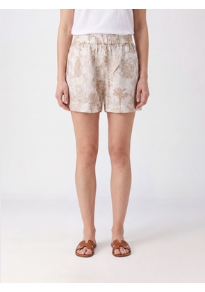 MC2 SAINT BARTH Ramie Shorts with an Elasticated Waist and Slash Pockets