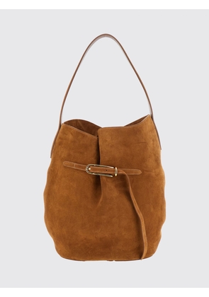 LIFFNER Fabric and Suede Bucket Bag with Drawstring