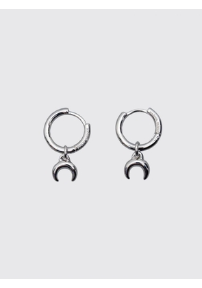 MARINE SERRE Silver-Plated Brass Crescent Moon Logo Earrings