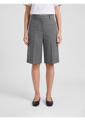 MM6 MAISON MARGIELA High-Waisted Knee-Length Tailored Shorts in Wool Blend