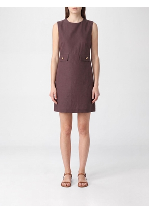 PAROSH P. A.R. O.S. H. Off-the-Shoulder Linen Blend Sheath Mini Dress