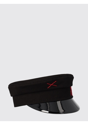 RUSLAN BAGINSKIY Cotton Baker Boy Hat with Contrasting Embroidered Logo